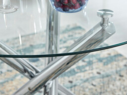 Selina Round Dining Table and 4 Corona Silver Leg Chairs - thumbnail 3