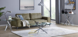 Leonardo Glass And Silver Console Table - thumbnail 3