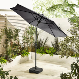 Vertical Grey Garden Parasol Only (No Base) - thumbnail 2