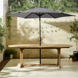 Vertical Grey Garden Parasol Only (No Base) - thumbnail 3