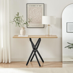Leonardo Oak Veneer Console Table - thumbnail 2