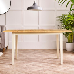 Salcombe Extending Rectangular Wooden Table with 4 Whitby Chairs & 1 Large Bench - thumbnail 4