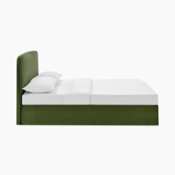 Amelie Green Velvet Ottoman Double Bed Frame - thumbnail 4