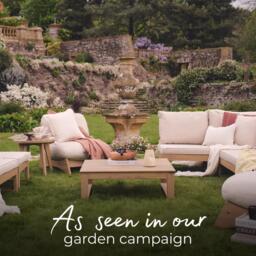 Furniturebox 1x Iko Wood & Cream Garden Accent Chair, Linen in Natural/Cream - Size: 77x78x86 cm - thumbnail 9