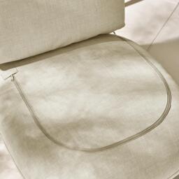 Furniturebox 1x Iko Wood & Cream Garden Accent Chair, Linen in Natural/Cream - Size: 77x78x86 cm - thumbnail 7