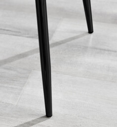 Leonardo Black Leg Glass Dining Table & 6 Nora Black Leg Chairs - thumbnail 4