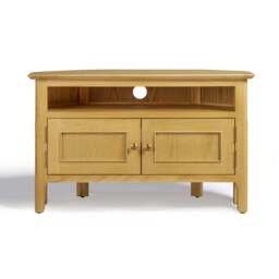 Furniturebox Belle Solid Corner TV Stand, Wood in Oak - Size: 90x55x40 cm - thumbnail 3
