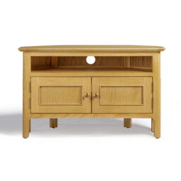 Belle Solid Oak Wood Corner TV Stand - thumbnail 3