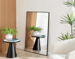 Emma Black Rectangle Wall Mirror 120x80cm - thumbnail 2