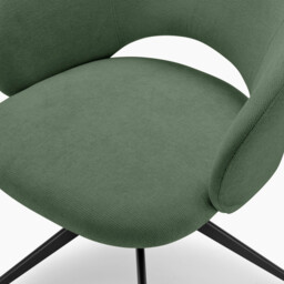Anika Green Fabric Swivel Office Chair - thumbnail 4