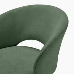 Anika Green Fabric Swivel Office Chair - thumbnail 3
