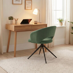 Anika Green Fabric Swivel Office Chair - thumbnail 1