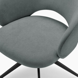 Anika Grey Fabric Swivel Office Chair - thumbnail 4