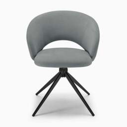 Furniturebox Anika Grey Swivel Office Chair, Fabric in Grey/Black - Size: 62x78.5x58.5 cm - thumbnail 2