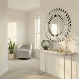 Starburst Round Modern Wall Mirror - thumbnail 1