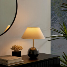 Joceline Black Marble Round Table Lamp - thumbnail 2