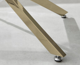 Novara Round Glass and Gold Coffee Table - thumbnail 3