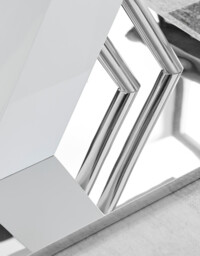 Sorrento 4 White High Gloss And Chrome Dining Table And 4 Milan Chairs Set - thumbnail 4