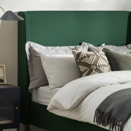 Hana Green Recycled Fabric Double Bed Frame - thumbnail 4