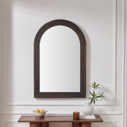 Liora Walnut Wood Full Length 120x80cm Arch Mirror - thumbnail 2
