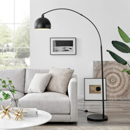 Holden Black Matte Metal Arc Standing Floor Lamp - thumbnail 2