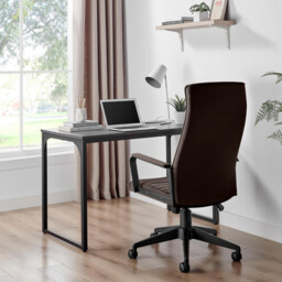 Centro Brown Velvet Reclining Office Chair - thumbnail 4