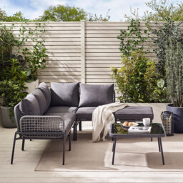 Maldives Grey Rattan & Grey 5 Seat Garden Sofa Set - thumbnail 2