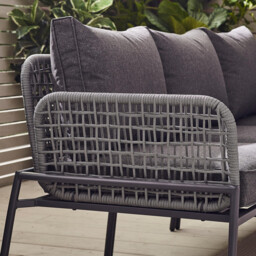 Maldives Grey Rattan & Grey 5 Seat Garden Sofa Set - thumbnail 3