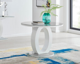 Giovani Round Grey 100cm Table & 4 Velvet Belgravia Chairs - thumbnail 3