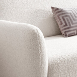 Teddy White Boucle 2 Seater Sofa - thumbnail 3