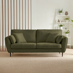 Ida Green Recycled Fabric 3 Seater Sofa