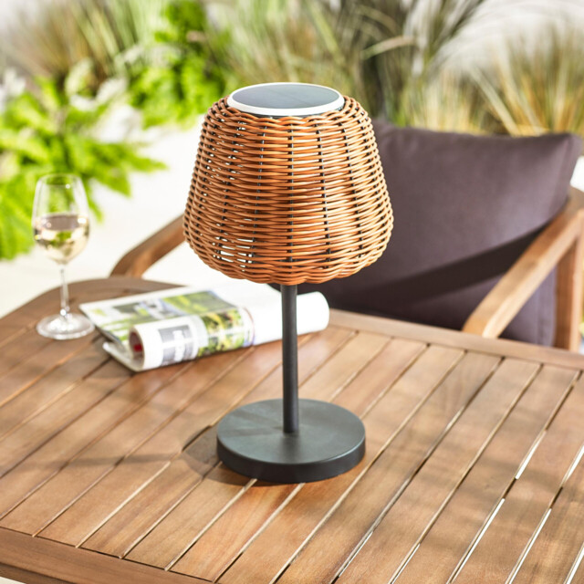 Sundara Rattan Solar Outdoor Table Light - image 1
