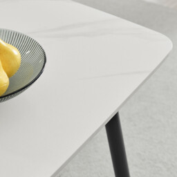 Asti White Marble Ceramic Top Dining Table & 4 Asti Chairs - thumbnail 2