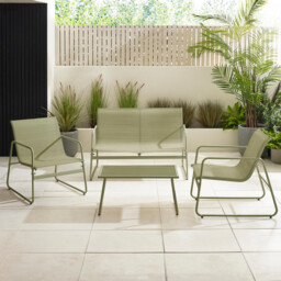 Naxos Green 4 Seat Garden Sofa & Chairs Set - thumbnail 2