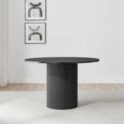 Penrose Black Round Dining Table & 4 Beaumont Chairs - thumbnail 4