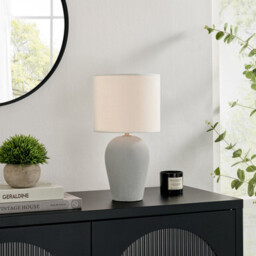 Thea Grey Concrete and White Table Lamp