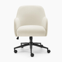 Vivienne Cream Boucle Swivel Office Chair - thumbnail 4