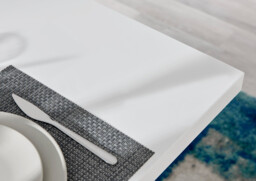Kylo 160cm Large White High Gloss and Chrome Dining Table - thumbnail 4