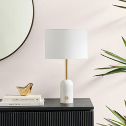 Joceline White Marble Tall Dimmable Table Lamp - thumbnail 3
