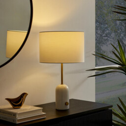 Joceline White Marble Tall Dimmable Table Lamp - thumbnail 2