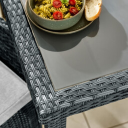 Barbados Grey Rattan 4 Seat Garden Dining Set - thumbnail 4