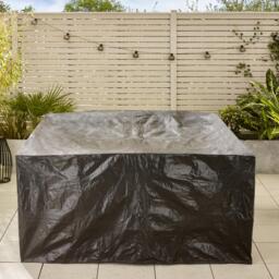 Furniturebox Barbados 4 Seat Garden Dining Set, Rattan in Grey - Size: 100x74x100 cm - thumbnail 8