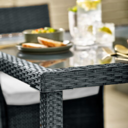 Barbados Grey Rattan 4 Seat Garden Dining Set - thumbnail 3