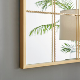 Zeus Gold Large Arch Window Mirror - thumbnail 2
