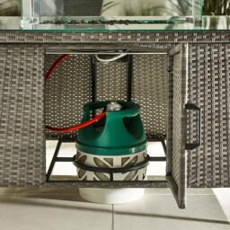 Furniturebox Marbella 6 Seat Garden Dining Table with Firepit, Rattan in Grey - Size: 100x74x150 cm - thumbnail 9