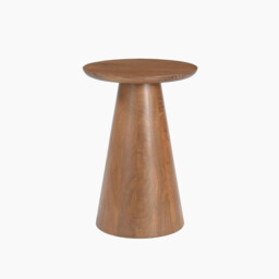 Etna Round Walnut Wood Side Table - thumbnail 2