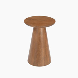 Etna Round Walnut Wood Side Table - thumbnail 3