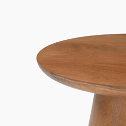 Etna Round Walnut Wood Side Table - thumbnail 4