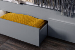 Azure Grey Solid Pine Double Bed Frame + Windsor Mattress + 2 Drawers - thumbnail 4