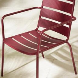 Furniturebox Leros Red 6 Seat Garden Dining Set, Metal in Berry - Size: 90x73x160 cm - thumbnail 8